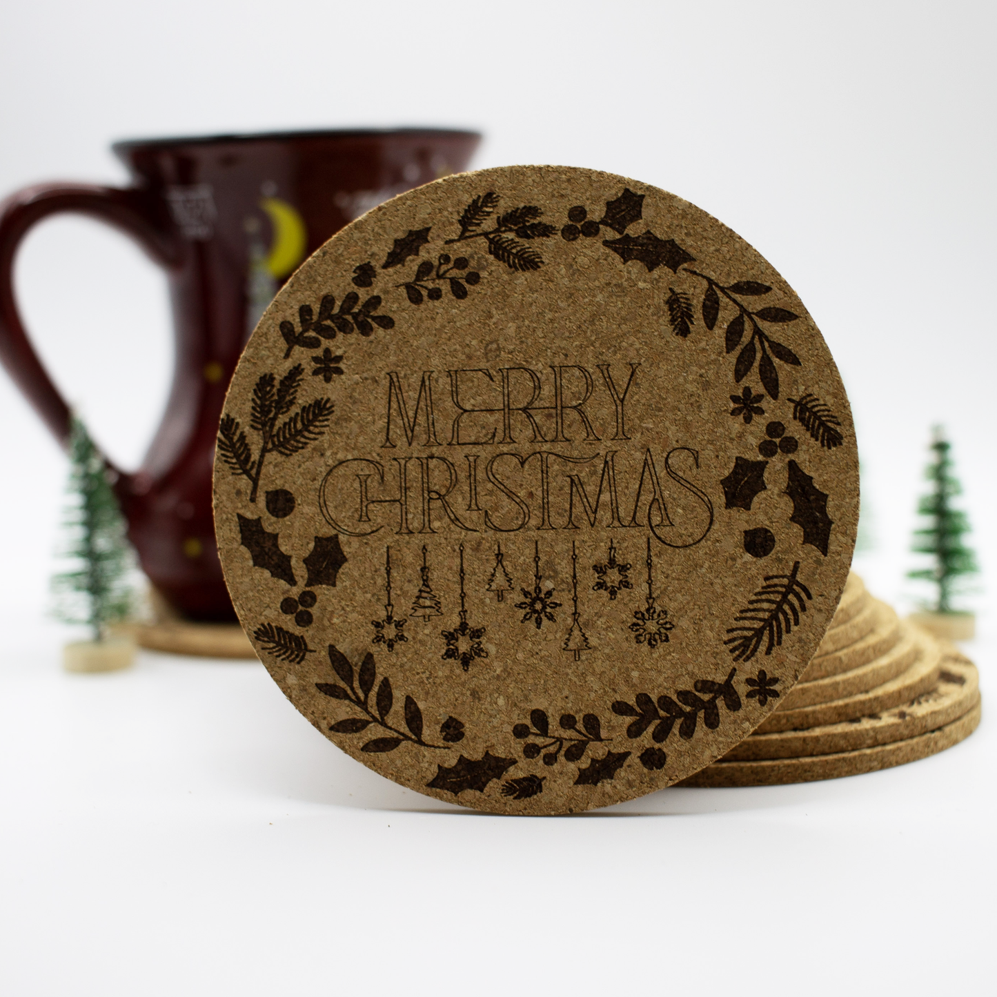 Engraved Christmas Coaster | Multiple Designs + Personalisation