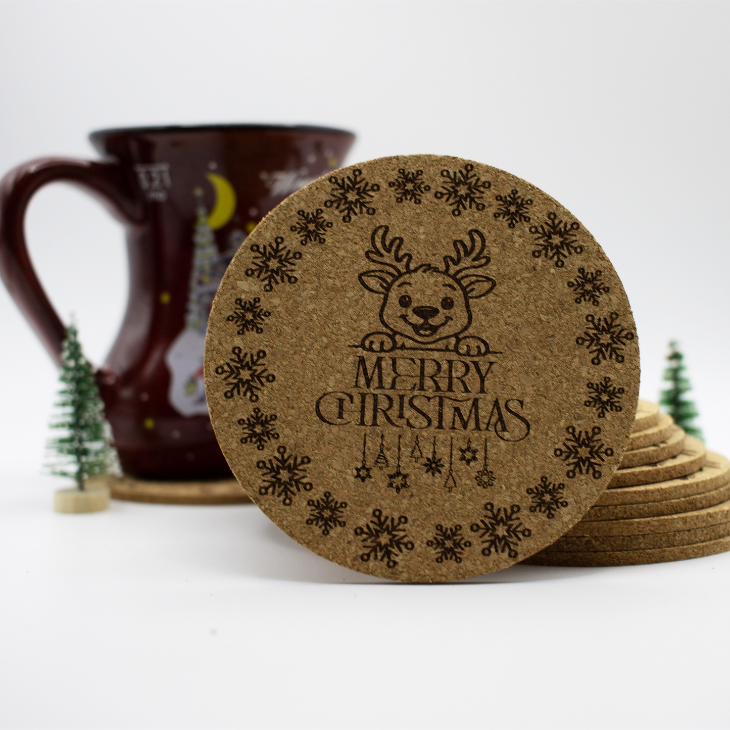 Engraved Christmas Coaster | Multiple Designs + Personalisation