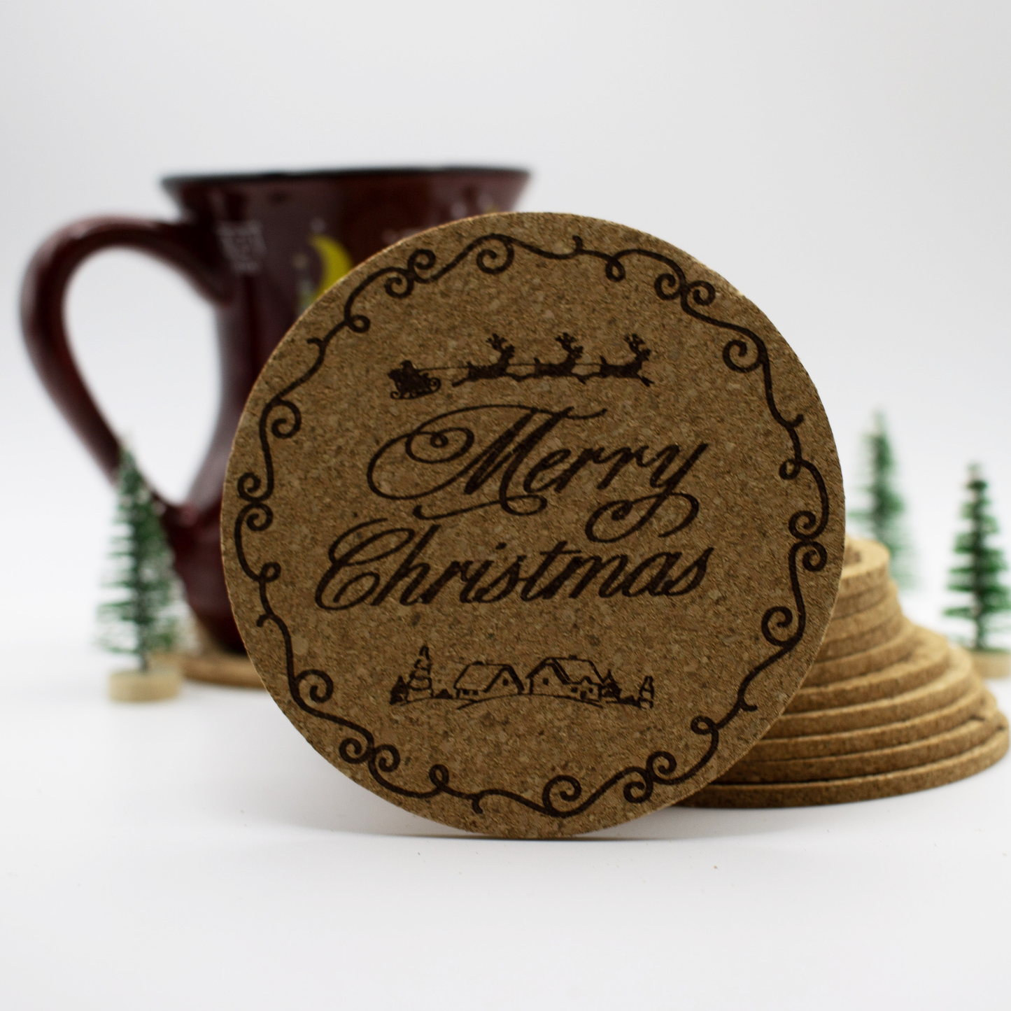 Engraved Christmas Coaster | Multiple Designs + Personalisation